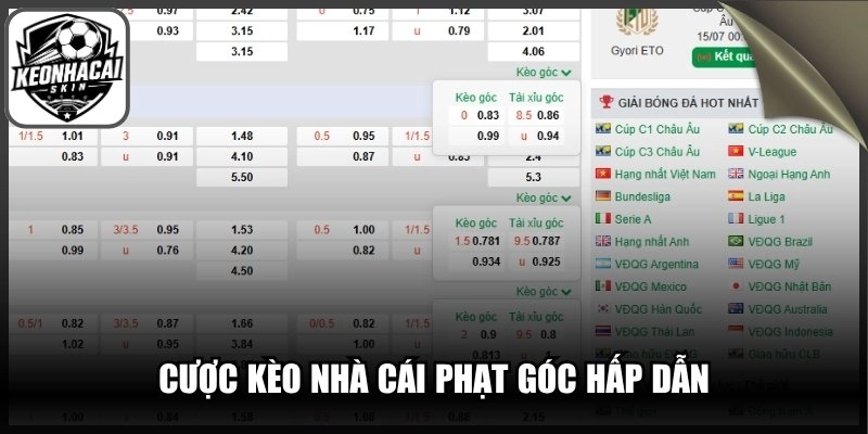 Cược Kèo Nhà Cái phạt góc hấp dẫn